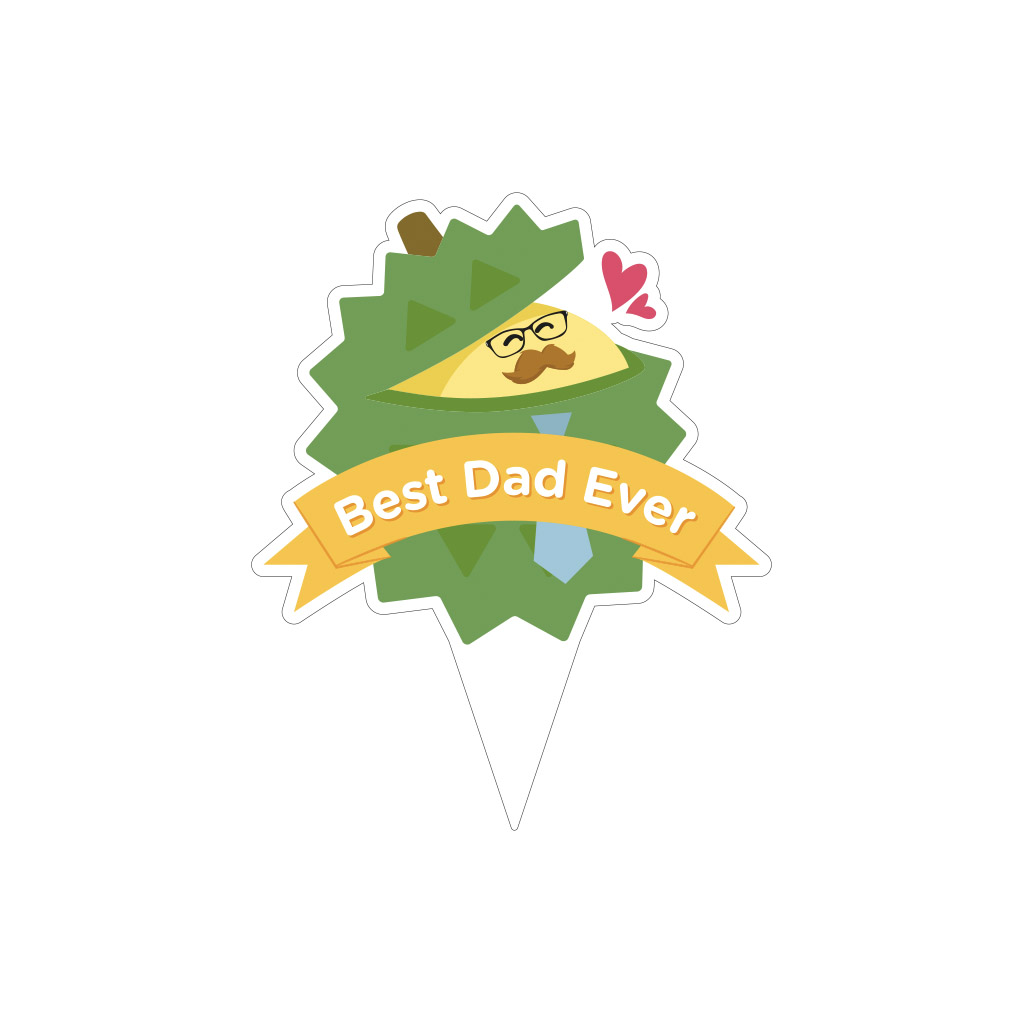 榴槤BB 裝飾紙插牌 (Best Dad Ever)